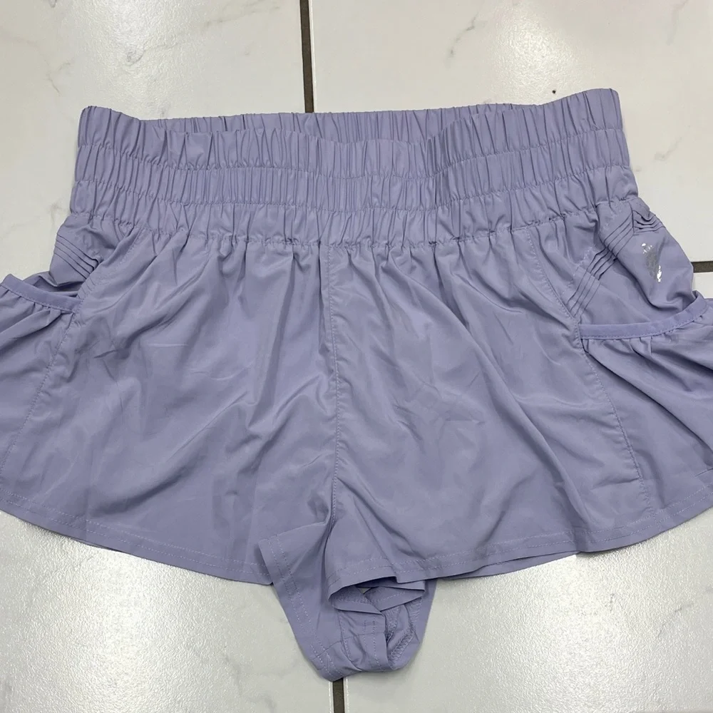 FP Movement by Free People Get Your Flirt On Purple Athletic Shorts Size Medium - Picture 3 of 17